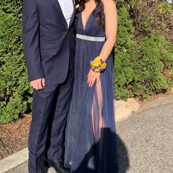 Sparkly Navy Prom Dress - Picture 2 of 6